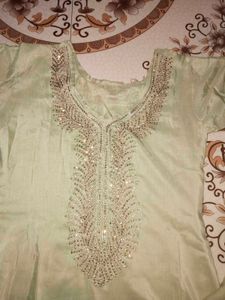 Beigh colour stone Elegant Kurta Set