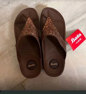 Bata Women Flip Flops With Sequin Brand New