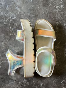 Sparkling Holographic Sandals