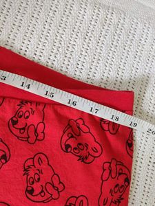 Red Pajama Pants with Bear Print