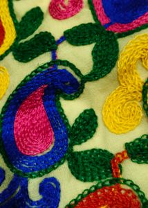 Vibrant Embroidered Kurta Fabric