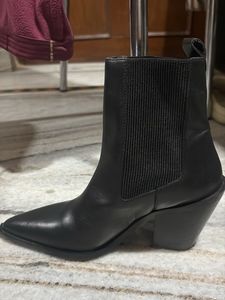 Mango Black Heeled Ankle Boots