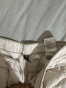 Cream Cargo Pants