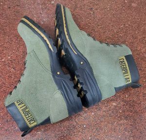 Caterpillar Olive Green Suede Boots