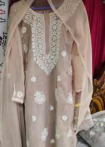 Elegant Chikankari Kurta Set with Dupatta