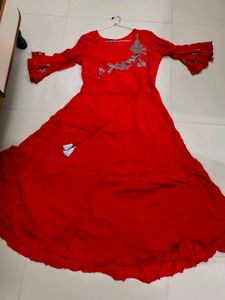 Red Ethnic Gown
