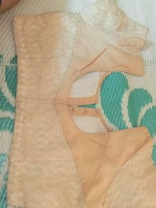 Elegant Peach Embroidered Blouse