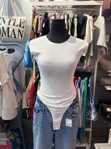White Cap Sleeve Bodysuit
