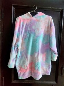Cozy Tie-Dye Hooded Fleece Sweatshirt