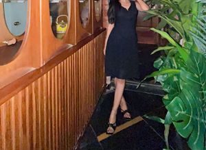 Elegant Black Embellished Dress