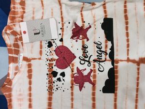 Tie-Dye Love Angel Graphic Top