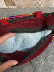 Embroidered Peacock Clutch Bag