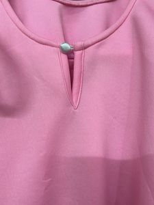 branded Cute Pink &amp; White Dress fully flare for 7-