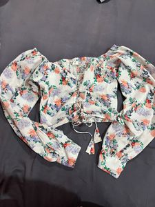 Floral Print Crop Top