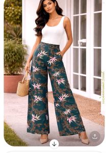 Floral Print Wide Leg Pants for summer ☀️