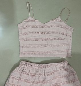 Cute Pink Two-Piece Set