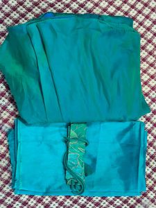 ethnic skirt with belt and unstitched blouse
