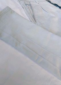 Light Blue Casual Pants