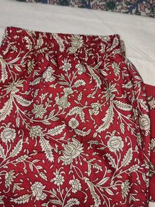 Maroon Printed Kurta Set