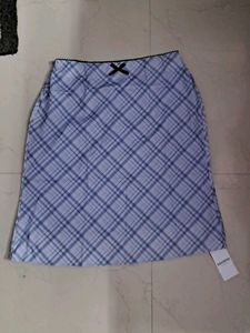 New with tag Blue Plaid Mini Skirt