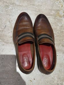 Men's Brown Leather Loafers