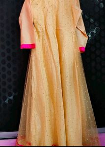 Long Gown With Heavy Embroidery For Kids Girls