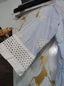 Elegant Sky Blue Kurta with Intricate Embroidery