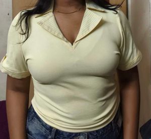 Yellow Ribbed Top