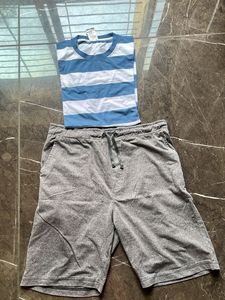 Men's Westside shorts & Striped T-Shirt set