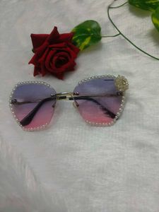 Stylish Beaded Cat-Eye Sunglasses