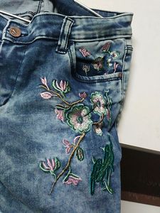 No brand.  old jeans shorts