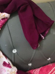 Maroon Kurta Set with Floral Print