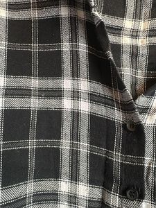Black &amp; White Plaid Long Sleeve Shirt