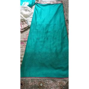 2 Color Heavy Saree With Golden Work
