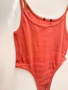 ❗️Coral Spaghetti Strap Thong Bodysuit❗️