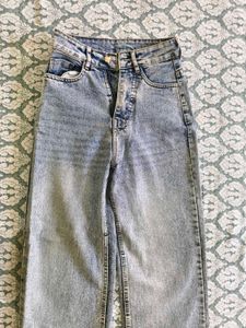 Acid Wash Wide Leg Jeans