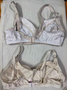 Set of 2 Cream n White Bras