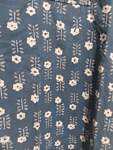 Blue Floral Print Kurta