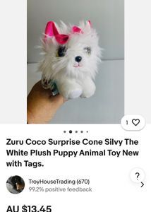 Zuru Coco Surprise Cone Silvy The White Plush Pupp