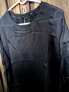 Elegant Black Embellished Top
