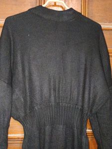Bodycon Black Linen Strechable Dress