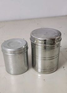 Set of Stainless Steel & Aluminum Storage Containe
