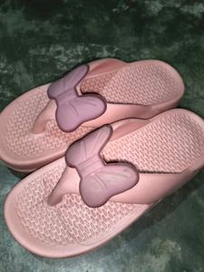 Cute Pink Flip Flops with Bow