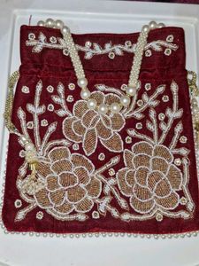 Red Handmade Potli
