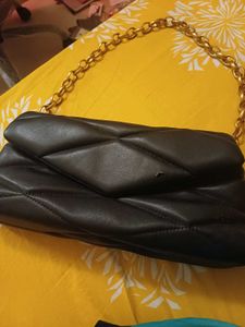 Mango Chic Black  Bag with Gold Chain