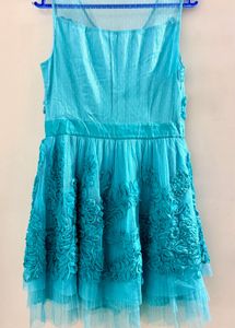 Stunning Teal Ruffle Party Dress