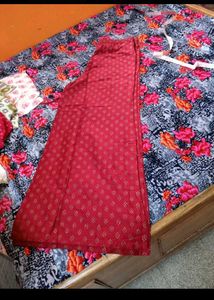 Maroon Printed Palazzo Pants
