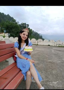 Blue Floral Midi Dress