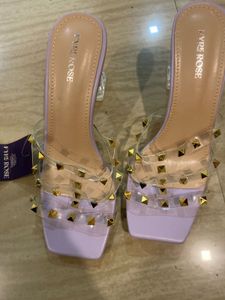 Chic Lavender Studded Heels