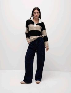 M&S Striped Knitted Rugby Top